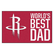 Houston Rockets Starter Mat - World's Best Dad - 19"x30", 31187
