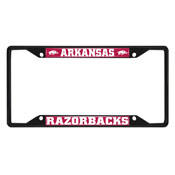 Arkansas Razorbacks Metal License Plate Frame Black Finish, 31245