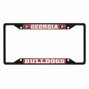 Georgia Bulldogs Metal License Plate Frame Black Finish, 31250