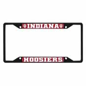 Indiana Hooisers Metal License Plate Frame Black Finish, 31253