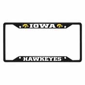 Iowa Hawkeyes Metal License Plate Frame Black Finish, 31254