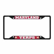 Maryland Terrapins Metal License Plate Frame Black Finish, 31262