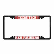 Texas Tech Red Raiders Metal License Plate Frame Black Finish, 31286