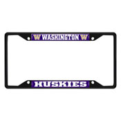 Washington Huskies Metal License Plate Frame Black Finish, 31289
