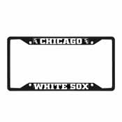 Chicago White Sox Metal License Plate Frame Black Finish, 31301