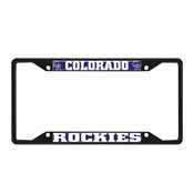 Colorado Rockies Metal License Plate Frame Black Finish, 31304