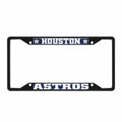 Houston Astros Metal License Plate Frame Black Finish, 31306