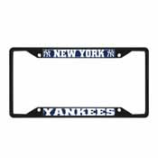 New York Yankees Metal License Plate Frame Black Finish, 31314