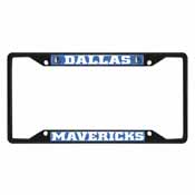 Dallas Mavericks Metal License Plate Frame Black Finish, 31329