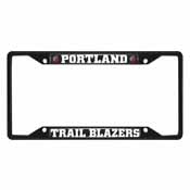 Portland Trail Blazers Metal License Plate Frame Black Finish, 31339