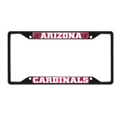 Arizona Cardinals Metal License Plate Frame Black Finish, 31343