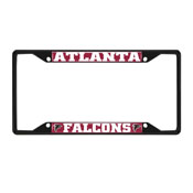 Atlanta Falcons Metal License Plate Frame Black Finish, 31344