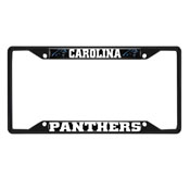 Carolina Panthers Metal License Plate Frame Black Finish, 31347