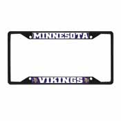 Minnesota Vikings Metal License Plate Frame Black Finish, 31365