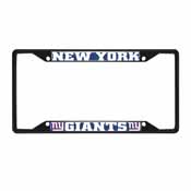 New York Giants Metal License Plate Frame Black Finish, 31368