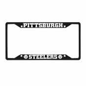 Pittsburgh Steelers Metal License Plate Frame Black Finish, 31371