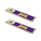 Los Angeles Lakers 2 Piece Heavy Duty Aluminum Embossed Truck Emblem Set, 31721