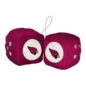 Arizona Cardinals Team Color Fuzzy Dice Dcor 3" Set, 31968