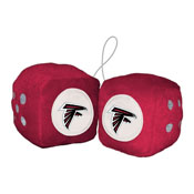 Atlanta Falcons Team Color Fuzzy Dice Dcor 3" Set, 31969
