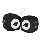 Carolina Panthers Team Color Fuzzy Dice Dcor 3" Set, 31972