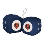 Chicago Bears Team Color Fuzzy Dice Dcor 3" Set, 31973