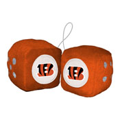 Cincinnati Bengals Team Color Fuzzy Dice Dcor 3" Set, 31974