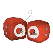 Cleveland Browns Team Color Fuzzy Dice Dcor 3" Set, 31975