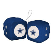 Dallas Cowboys Team Color Fuzzy Dice Dcor 3" Set, 31976