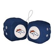 Denver Broncos Team Color Fuzzy Dice Dcor 3" Set, 31977