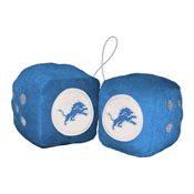 Detroit Lions Team Color Fuzzy Dice Dcor 3" Set, 31978