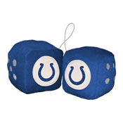 Indianapolis Colts Team Color Fuzzy Dice Dcor 3