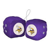 Minnesota Vikings Team Color Fuzzy Dice Dcor 3" Set, 31988