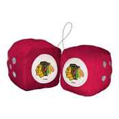 Chicago Blackhawks Team Color Fuzzy Dice Dcor 3" Set, 32003
