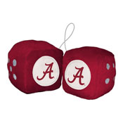 Alabama Team Color Fuzzy Dice Dcor 3" Set, 32006