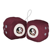 Florida State Team Color Fuzzy Dice Dcor 3" Set, 32009