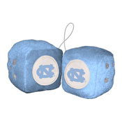 North Carolina Team Color Fuzzy Dice Dcor 3