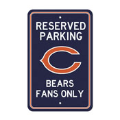 Chicago Bears Team Color Reserved Parking Sign Dcor 18in. X 11.5in. Lightweight, 32154