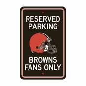 Cleveland Browns Team Color Reserved Parking Sign Dcor 18in. X 11.5in. Lightweight, 32156