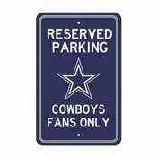 Dallas Cowboys Team Color Reserved Parking Sign Dcor 18in. X 11.5in. Lightweight, 32157
