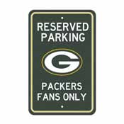 Green Bay Packers Team Color Reserved Parking Sign Dcor 18in. X 11.5in. Lightweight, 32160