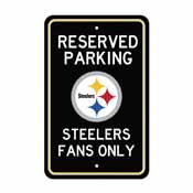 Pittsburgh Steelers Team Color Reserved Parking Sign Dcor 18in. X 11.5in. Lightweight, 32175