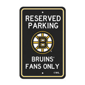 Boston Bruins Team Color Reserved Parking Sign Dcor 18in. X 11.5in. Lightweight, 32183