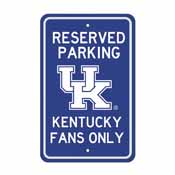 Kentucky Wildcats Team Color Reserved Parking Sign Dcor 18in. X 11.5in. Lightweight, 32192