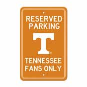Tennessee Volunteers Team Color Reserved Parking Sign Dcor 18in. X 11.5in. Lightweight, 32198
