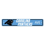 Carolina Panthers Team Color Street Sign Dcor 4in. X 24in. Lightweight, 32204