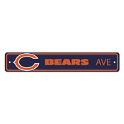 Chicago Bears Team Color Street Sign Dcor 4in. X 24in. Lightweight, 32205