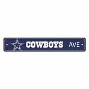 Dallas Cowboys Team Color Street Sign Dcor 4in. X 24in. Lightweight, 32208