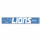 Detroit Lions Team Color Street Sign Dcor 4in. X 24in. Lightweight, 32210