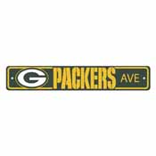 Green Bay Packers Team Color Street Sign Dcor 4in. X 24in. Lightweight, 32211