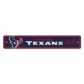 Houston Texans Team Color Street Sign Dcor 4in. X 24in. Lightweight, 32212